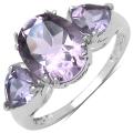Sterling Silver Amethyst Ring (3 5/8ct TGW)