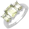 Sterling Silver Genuine Lemom Topaz Ring (2 1/5ct TGW)
