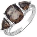 Sterling Silver Genuine Smoky Topaz Ring (2 9/10ct TGW)