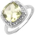 Sterling Silver Lemon and White Topaz Ring (3ct TGW)