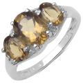 Sterling Silver Genuine Champagne Quartz Ring (1 1/2ct TGW)