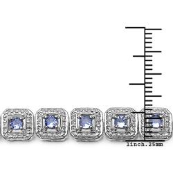 Sterling Silver Genuine Tanzanite Bracelet 