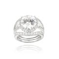 Icz Stonez Sterling Silver Cubic Zirconia Ring Set (6 3/5ct TGW)