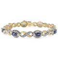 14k Goldplated and Silver Tanzanite Bracelet