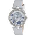 Akribos XXIV Women's Silvertone Sunray/ Diamond Dial Quartz Strap Watch