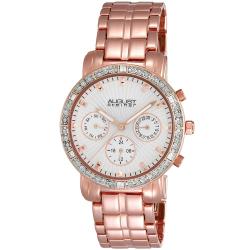 August Steiner Women's Swiss Quartz Multifunction Crystal Watch