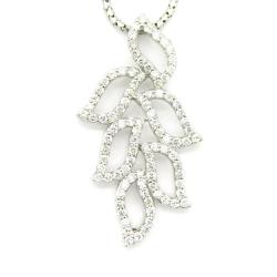 D'sire 18k White Gold 3/4ct TDW Diamond Pendant (G-H, VS1-VS2)