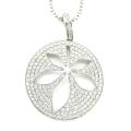 D'sire 14k White Gold 1 1/10ct TDW Diamond Pendant (G-H, VS1-VS2)