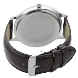 Geneva Platinum Women's Brown Simulated Patent Leather Watch