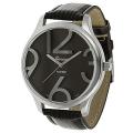 Geneva Platinum Women's Brown Simulated Patent Leather Watch