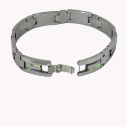 Men's Tungsten Obsessed Conch Shell Inlay Bracelet (10.6 mm)