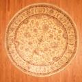 Afghan Hand-knotted Vegetable Dye Ivory Wool Rug (10' Round)