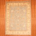 Afghan Hand-knotted Vegetable Dye Light Blue/ Ivory Wool Rug (8' x 10'3)