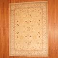 Afghan Hand-knotted Vegetable Dye Beige/ Ivory Wool Rug (8'1 x 11'10)