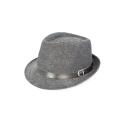 Faddism Men's Grey Felt Fedora Hat