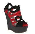 Elegant Women's 'Fairley-1' Black Wedge Heels
