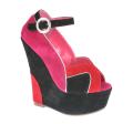 Elegant Women's 'Fairley-3' Peep Toe Platform Wedge