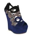 Elegant Women's 'Fairley-1' Blue Wedge Heels