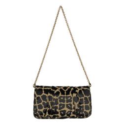 Fendi Mia Jacquard Leopard Pochette 