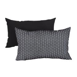 Pillow Perfect 'Oval Dots' Black Throw Pillow