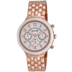 August Steiner Women's Swiss Quartz Multifunction Ceramic Bezel Watch