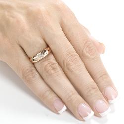 14k Gold Nitez N Daze 1/10ct TDW Black and White Diamond Band (H-I, I1-I2)