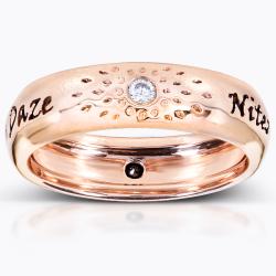 14k Gold Nitez N Daze 1/10ct TDW Black and White Diamond Band (H-I, I1-I2)