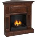 Real Flame Heritage Corner Gel Fuel Mahogany Fireplace