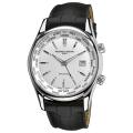 Frederique Constant Men's 'Index' Worldtimer Black Leather Strap Watch