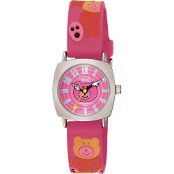 Activa Juniors Dark Pink Rubber With Multicolor Bear Design Watch