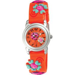 Activa Juniors Dark Orange Rubber With Multicolor Design Watch