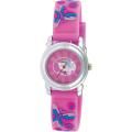 Activa Juniors Hot Pink Rubber With Multicolor Butterfly Design Watch