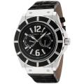 Cerruti I88I Men's 'La Montre' Black Leather Watch
