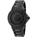 a_line Women's 'Marina' Black Ion-Plated Stainless Steel Watch