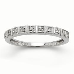 Sterling Silver Diamond Accent Anniversary Band