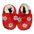 Three Flowers Soft Sole Leather Baby Shoes