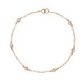Moise 14k Rosegold over Silver Cubic Zirconia Bracelet