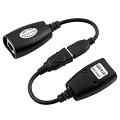USB To Cat5/ 5e/ 6 Extension Cable M/F RJ45 Adapter
