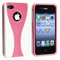 Pink/ White Cup Shape Snap-on Case for Apple iPhone 4/ 4S