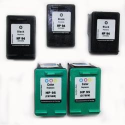 HP 94/95 Black/TriColor Ink Cartridges (Remanufactured) (Pack of 5)