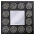 Rita Black Wood Medallion Mirror