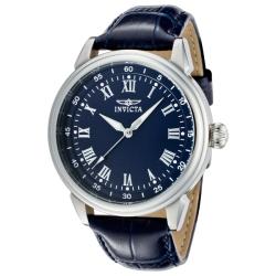 Invicta Men's 'Specialty' Blue Leather Watch