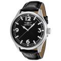 Invicta Men's 'Specialty' Black Leather Watch