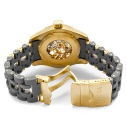 Invicta Men's 'Sea Spider' 18K Goldplated SS & Grey Polyurethane Watch