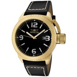Invicta Men's 'Corduba' Black Leather Watch