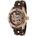 Invicta Men's 'Sea Spider' 18k Rose Goldplated & Brown Polyurethane Watch
