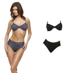 1 Sol Women's V-neck Bra Top Bikini