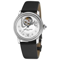 Frederique Constant Women's 'Automatic' Gray Satin Strap Watch