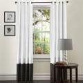 Lush Decor Black and White Prima 108-Inch Curtain Panels (Set of 2)