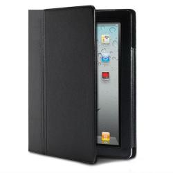 Premium Apple iPad 2 Black Leather Stand Case